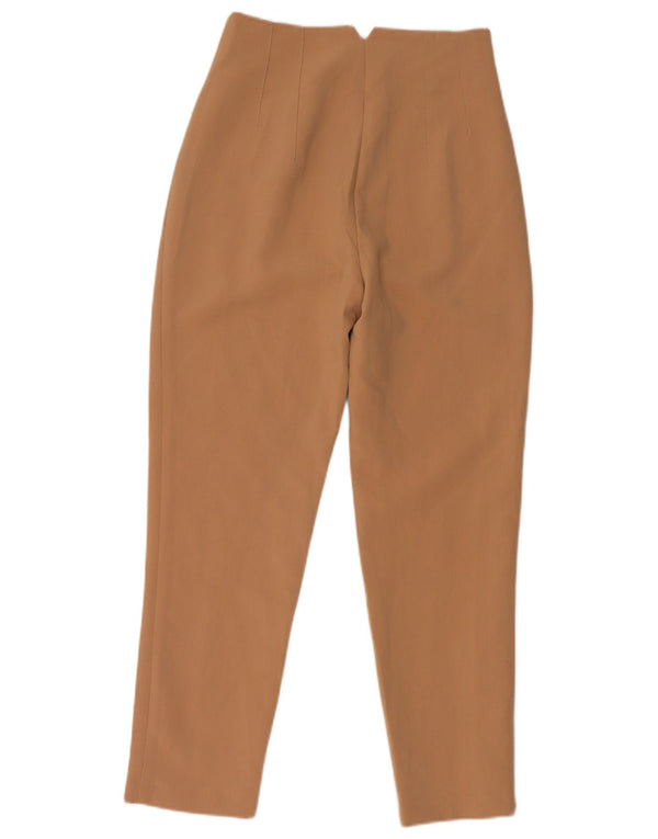 Zara Γυναικείο κωνικό παντελόνι Chino Small W26 L26 Brown Polyester