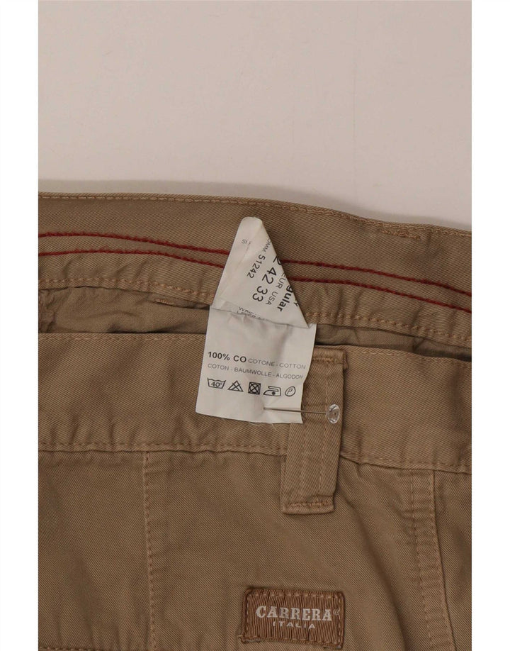 Carrera Ανδρικό ίσιο παντελόνι Cargo IT 48 Medium W33 L34 Beige βαμβακερό