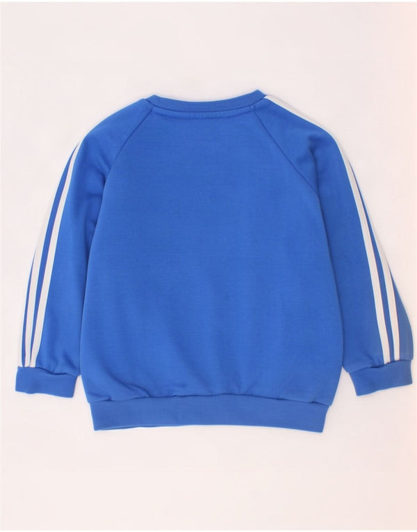Γραφικό Φούτερ Adidas Boys Jumper 2-3 ετών Μπλε βαμβακερό