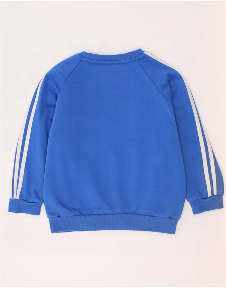 Γραφικό Φούτερ Adidas Boys Jumper 2-3 ετών Μπλε βαμβακερό