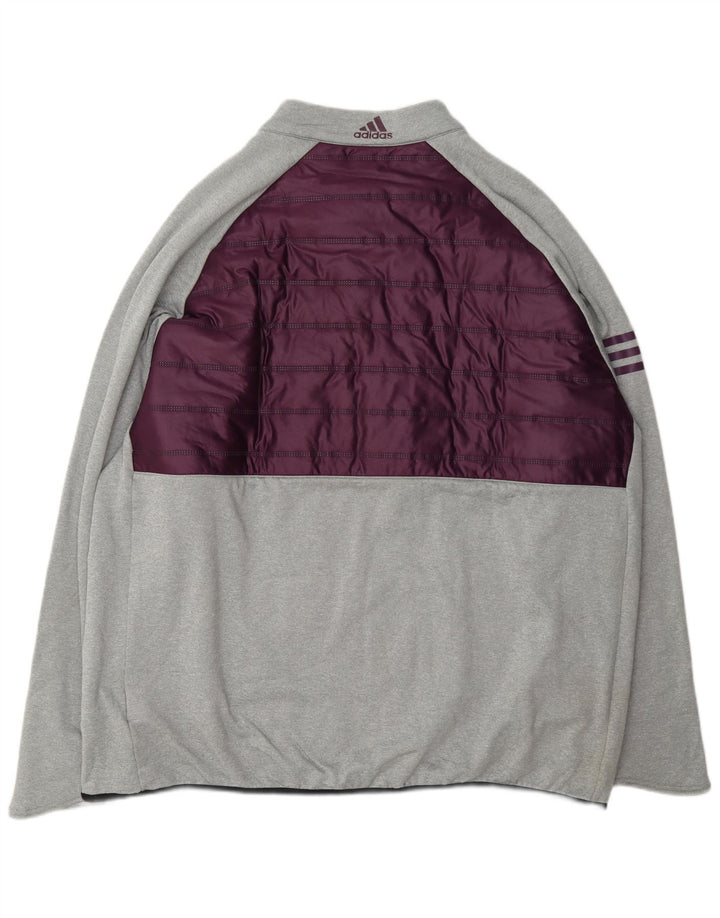 Ανδρική φόρμα πουλόβερ με φερμουάρ Adidas Top 2XL Γκρι πολυεστέρας