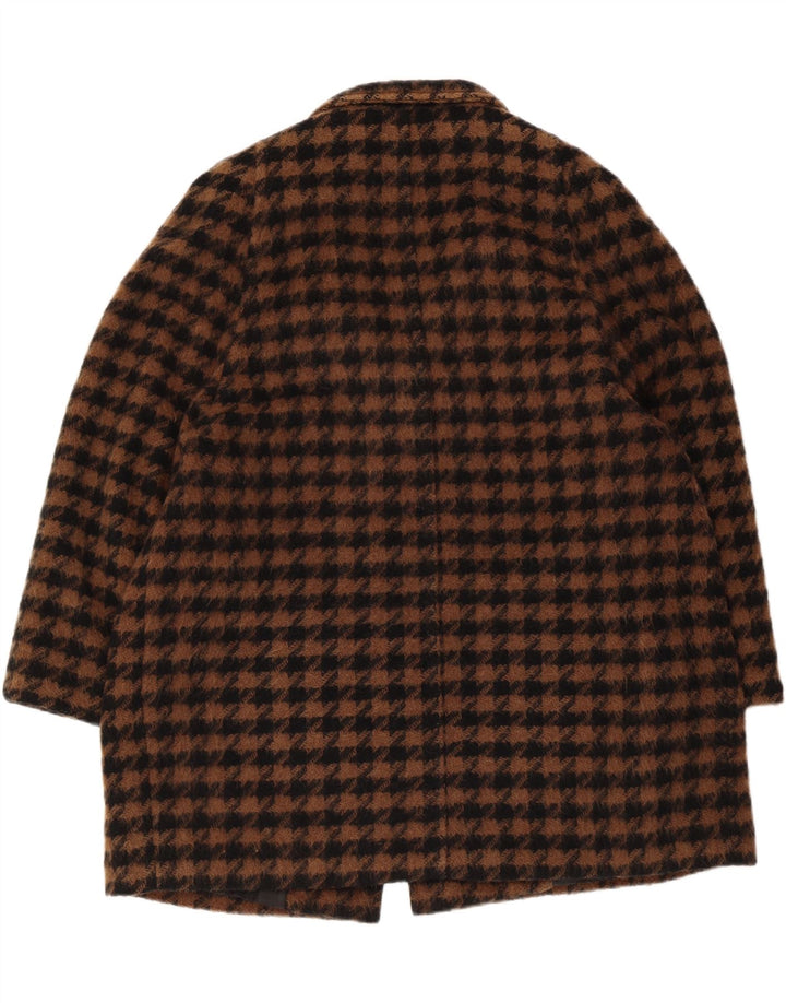 ELENA MIRO Γυναικείο Oversized Πανωφόρι IT 43 Μεσαίο Καφέ Houndstooth Retro