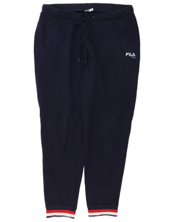 Γυναικεία αθλητική φόρμα FILA Παντελόνι Joggers UK 14 Large Navy Blue Cotton