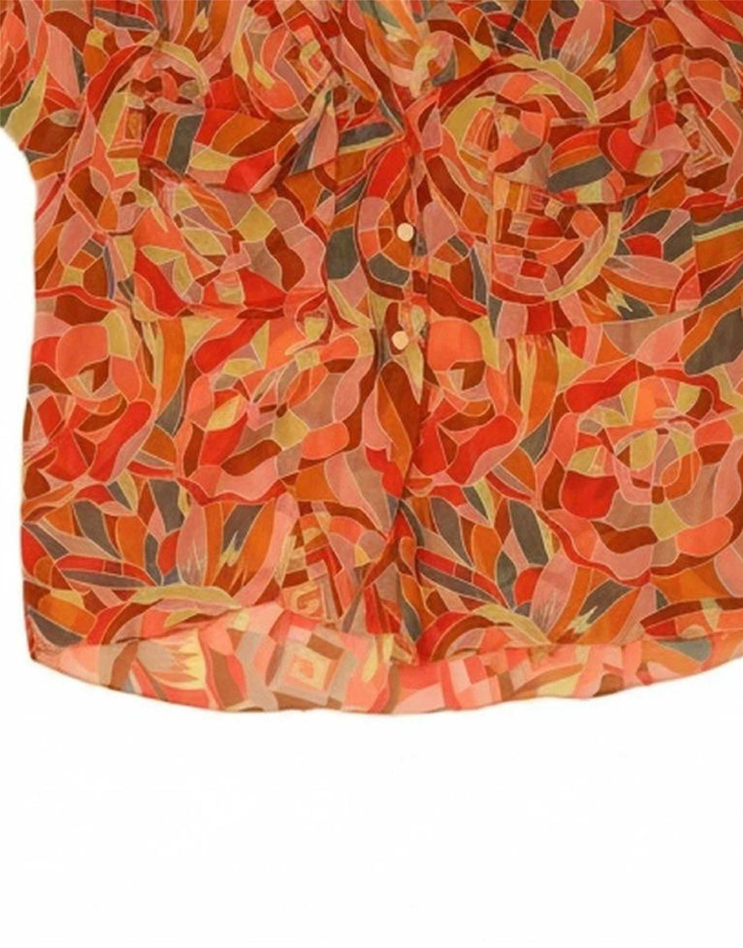 Womens Abstract Pattern Short Sleeve Shirt Blouse UK 20 2XL