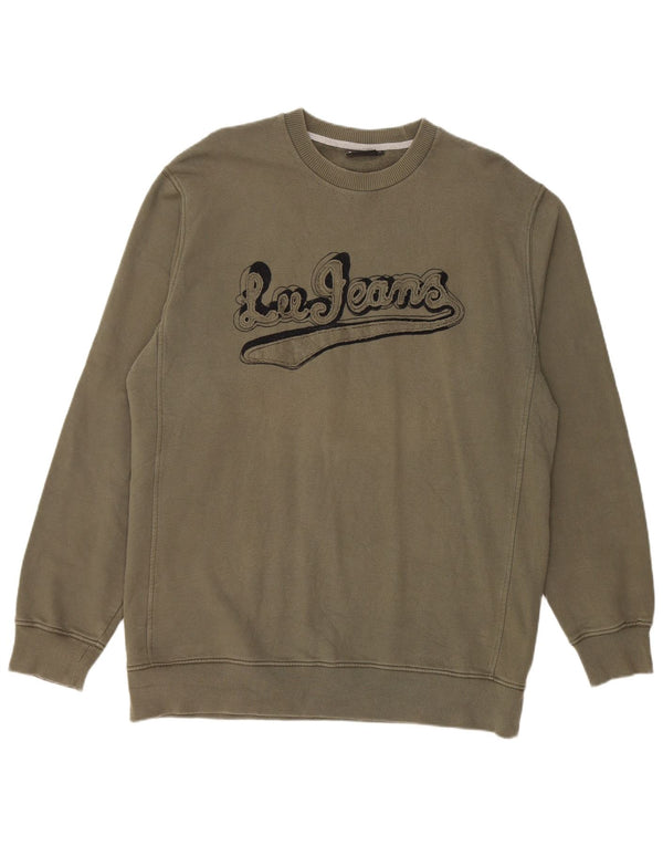 Ανδρικό γραφικό φούτερ Lee Jumper Medium Khaki Cotton
