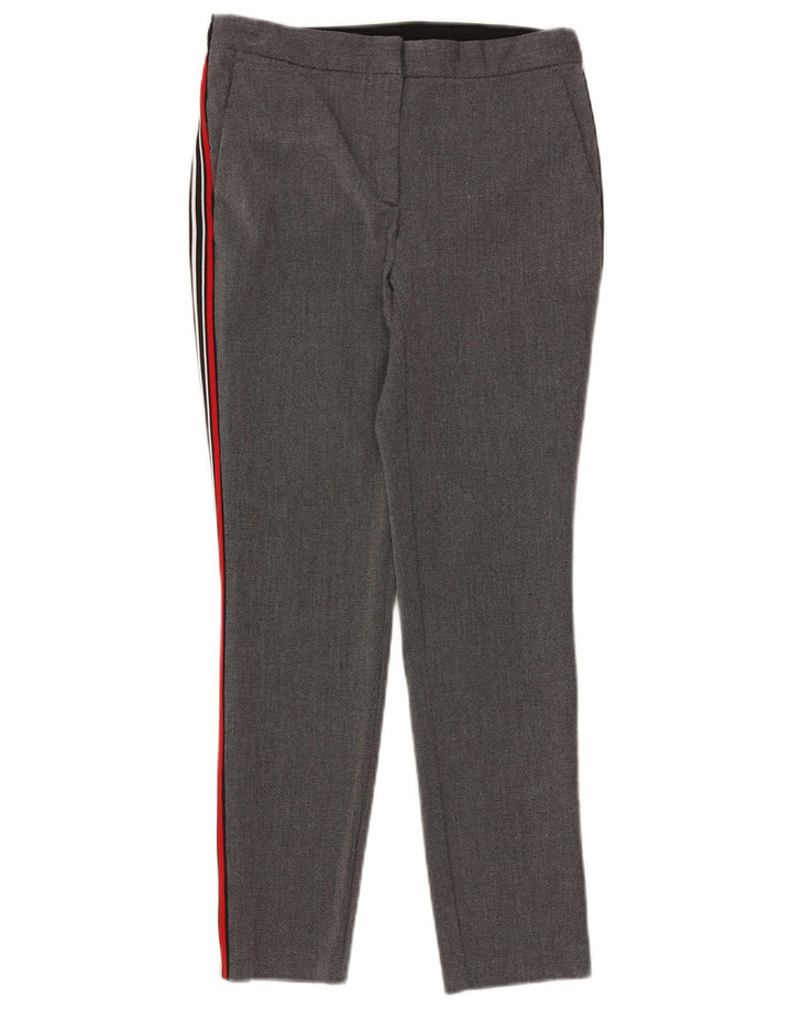Zara Γυναικείο Slim Chino Παντελόνι Μεσαίο W28 L28 Γκρι