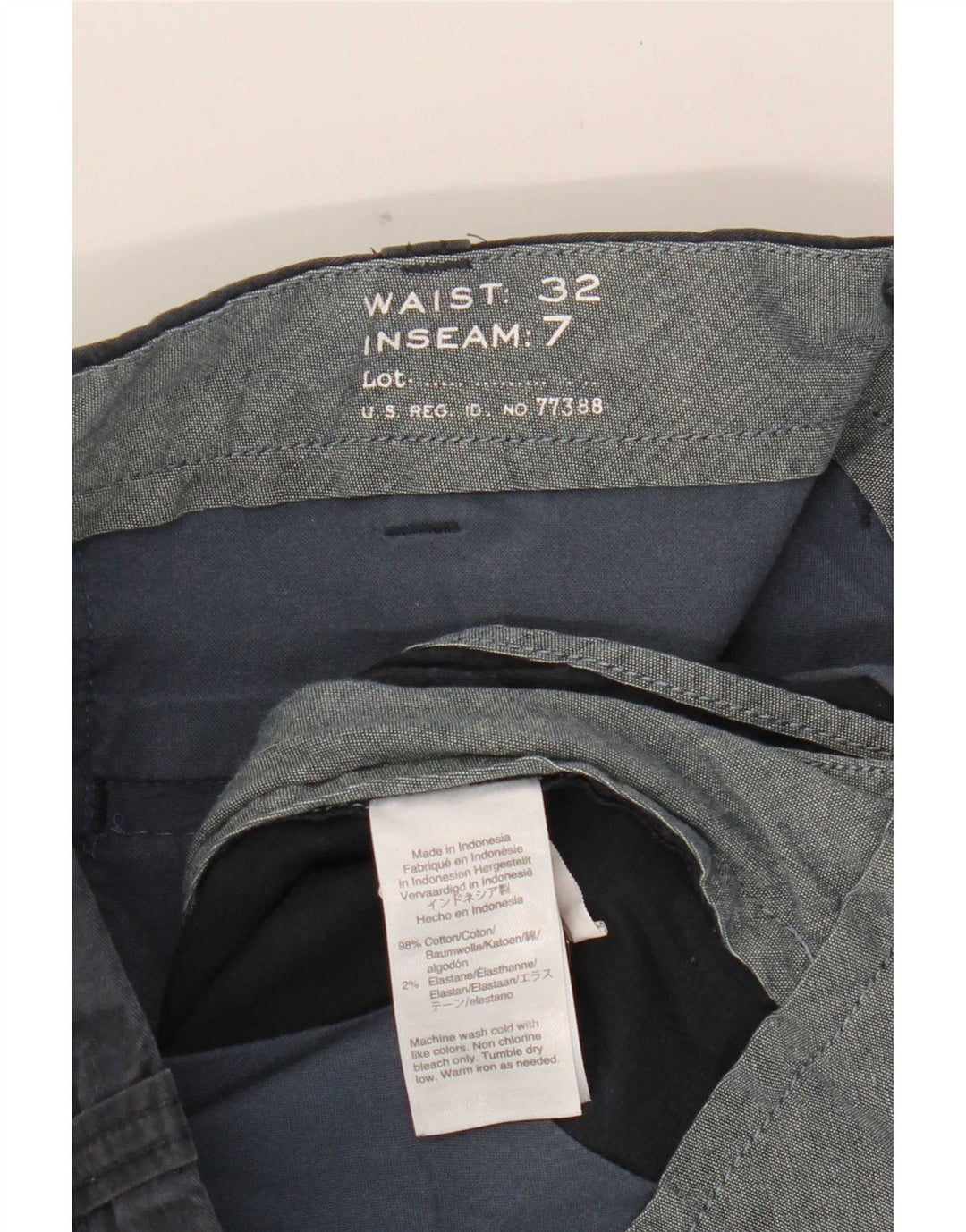 Ανδρικό σορτς Chino J. Crew W32, μεσαίο, μπλε βαμβακερό