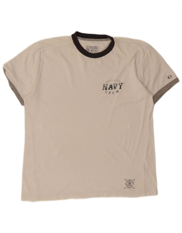 Ανδρικό γραφικό T-Shirt Champion Top XL White Colourblock