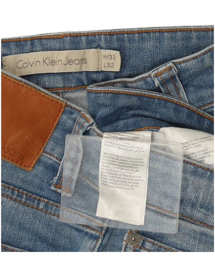CALVIN KLEIN Ανδρικό Slim Jeans W32 L26 Μπλε βαμβακερό