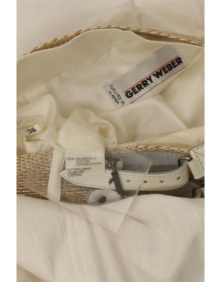 Gerry Weber Γυναικεία Flared Φούστα EU 36 Small W26 Λευκή Βαμβακερή