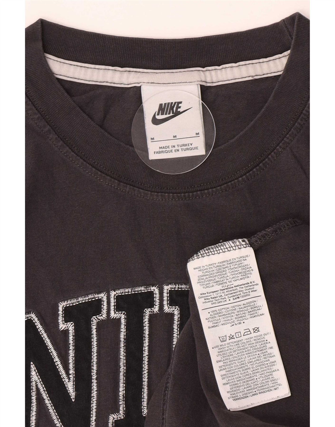 Ανδρικό γραφικό μπλουζάκι Nike με μεσαίο γκρι χρώμα, βαμβακερό