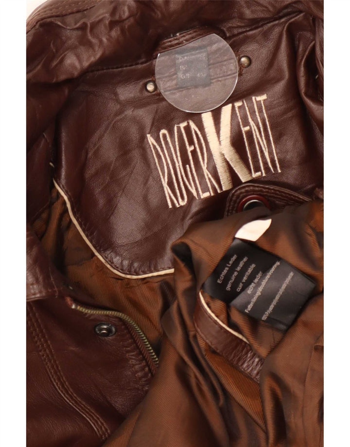 Roger Kent Ανδρικό Δερμάτινο Μπουφάν UK 40 Large Brown