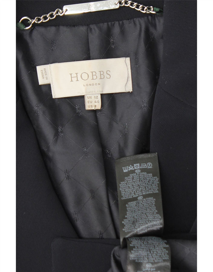 HOBBS Γυναικείο σακάκι 2 κουμπιών UK 12 Medium Navy Blue Polyester