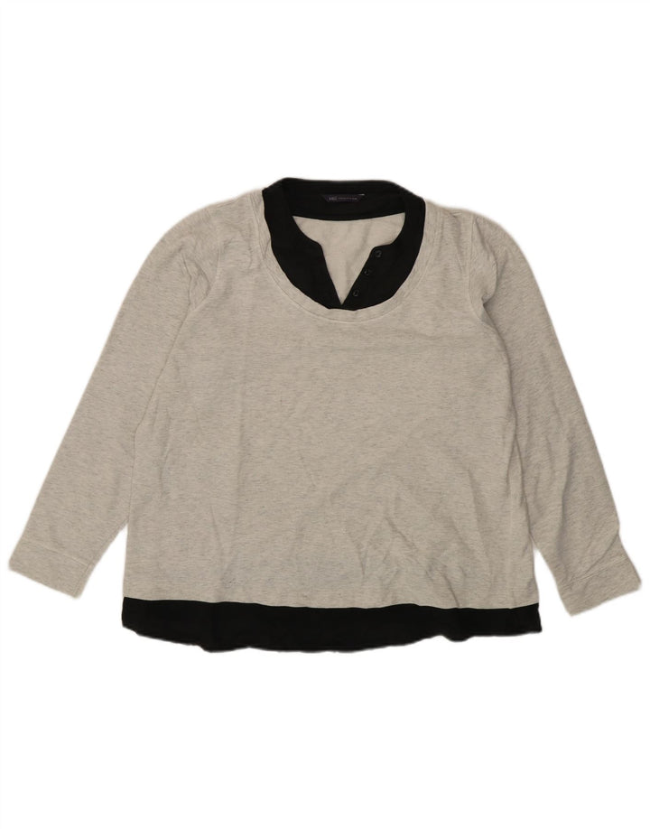 Marks & Spencer Γυναικεία φούτερ Jumper UK 16 Large Grey Colourblock