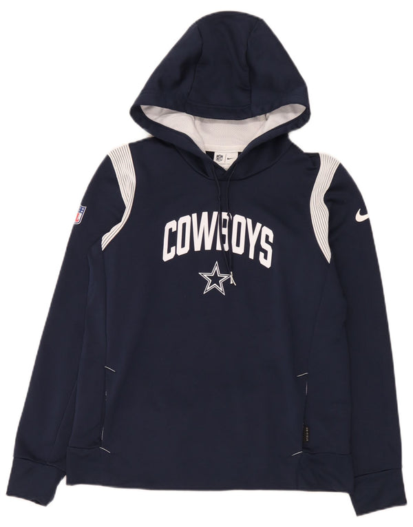 Nike Mens Dallas Cowboys Graphic Hoodie Jumper Small Navy Blue Colorblock