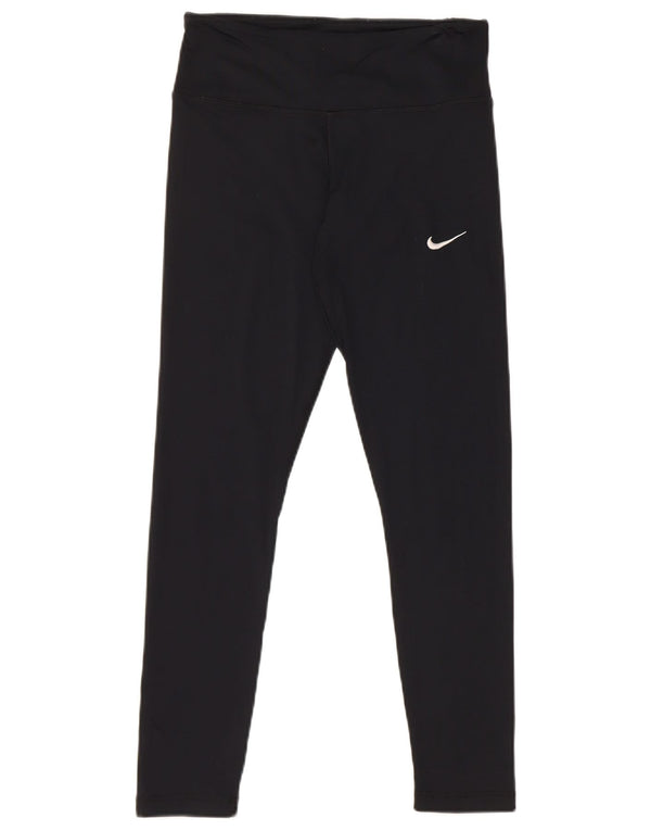 Nike Γυναικεία Κολάν UK 12 Μεσαίου Μαύρου Πολυεστέρα