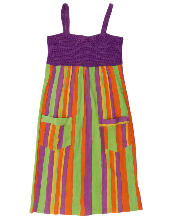 Vintage Γυναικείο Sundress UK 8 Small πολύχρωμο ριγέ