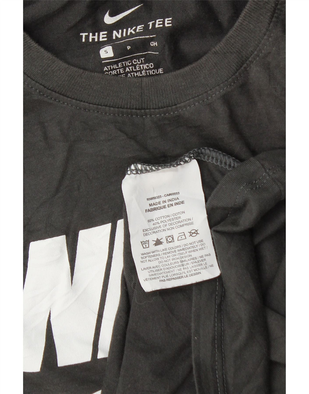 Ανδρικό αθλητικό κόψιμο Nike, μικρό γκρι βαμβακερό