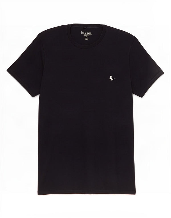 Jack Wills Ανδρικό μπλουζάκι Classic Fit Top Large Navy Blue από βαμβάκι