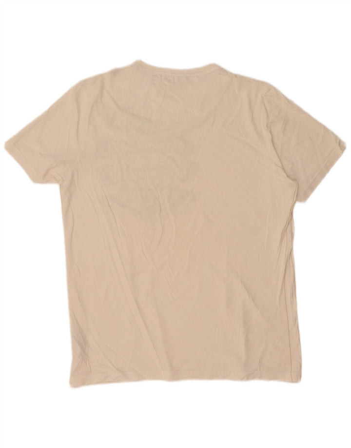 Ανδρικό T-Shirt γραφικό Ted Baker Top Size 3 Μέτριο λευκό βαμβακερό