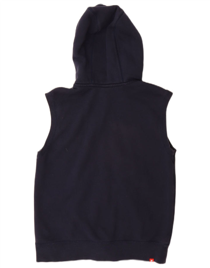 Γυναικείο πουλόβερ NIKE με κουκούλα με φερμουάρ UK 16 Μεγάλο μπλε βαμβακερό