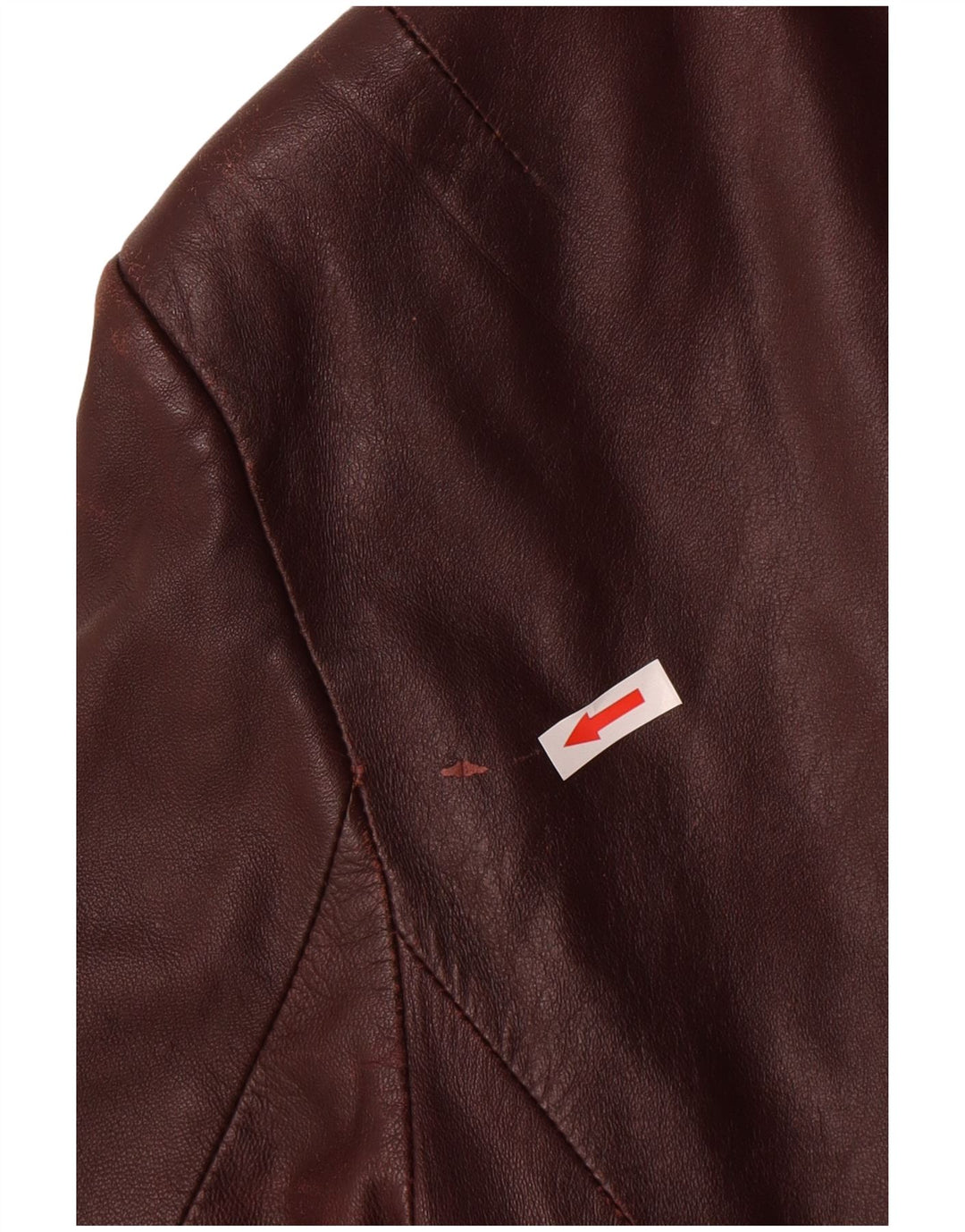 Alfa Γυναικείο Δερμάτινο Παλτό UK 10 Small Burgundy Leather