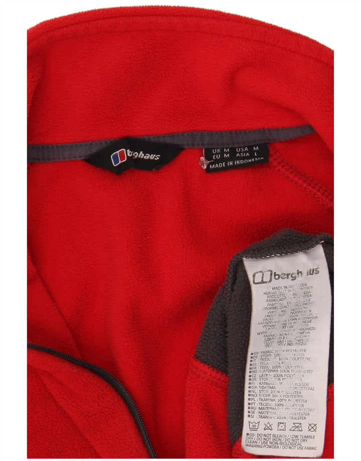 Berghaus Ανδρικό φερμουάρ με λαιμόκοψη από φλις, μεσαίο κόκκινο χρώμα, πολυεστέρας