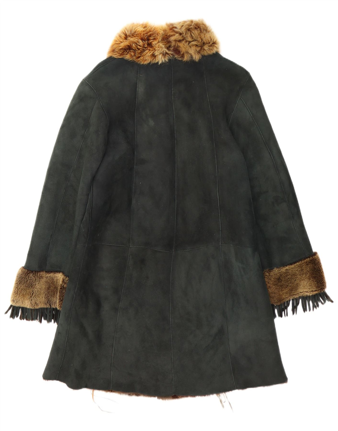 Vintage γυναικείο παλτό Shearling UK 12 Medium Green
