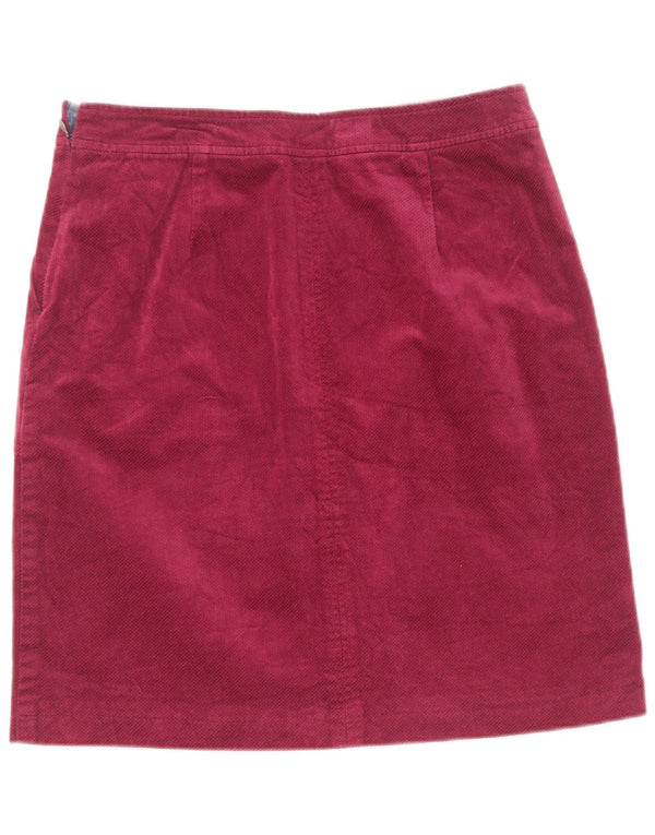 White Stuff Γυναικεία κοτλέ φούστα UK 10 Small W28 Maroon βαμβακερή