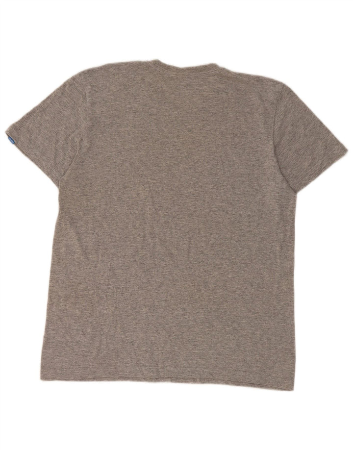 Ανδρικό γραφικό T-Shirt Adidas Τοπ μεσαίου γκρι βαμβακερό