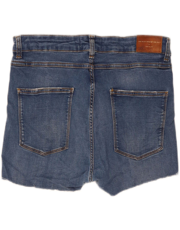 Zara γυναικείο ψηλόμεσο τζιν σορτς EU 44 XL W34 Μπλε