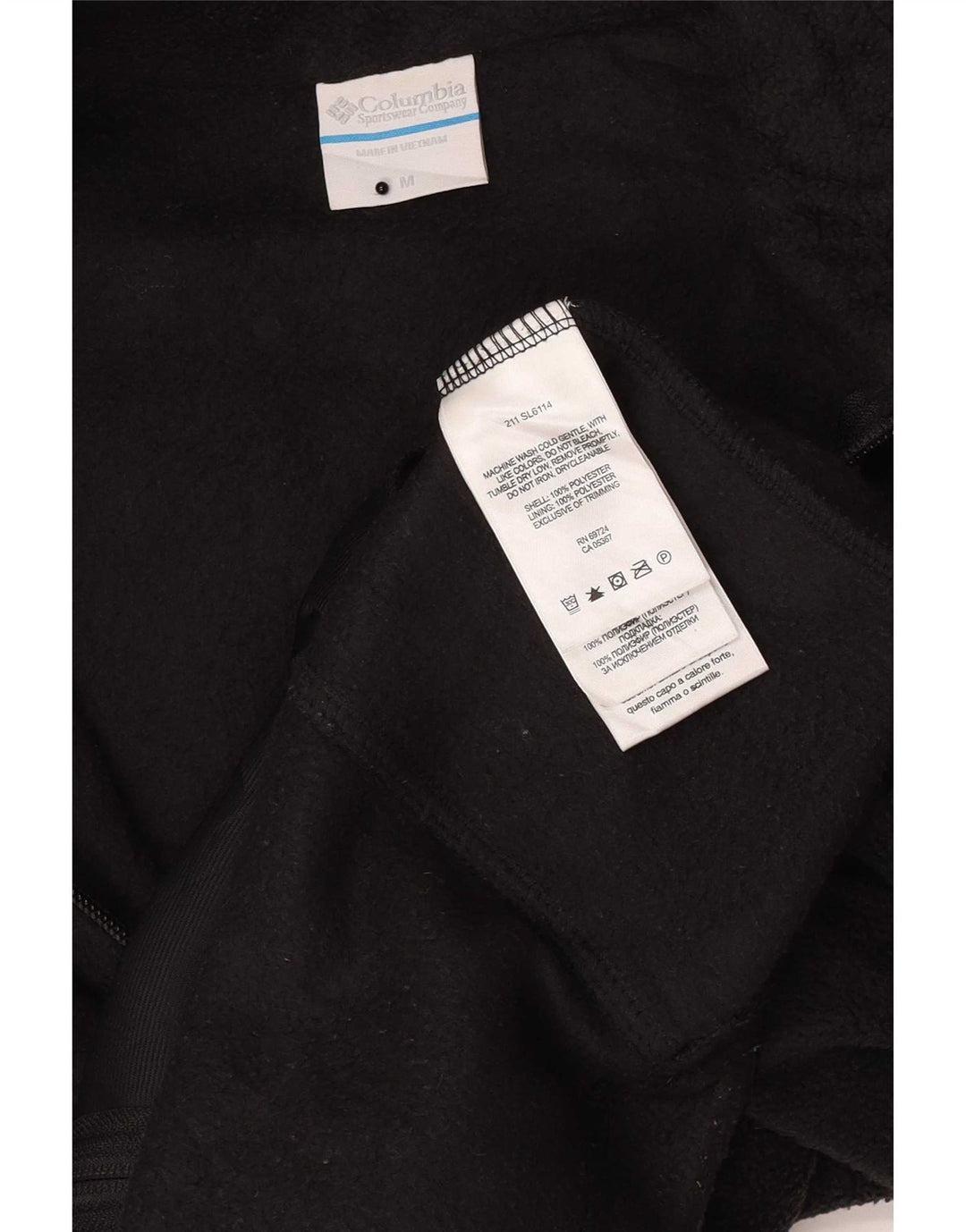 Columbia Ανδρικό Fleece Jacket UK 38 Medium Black Polyester