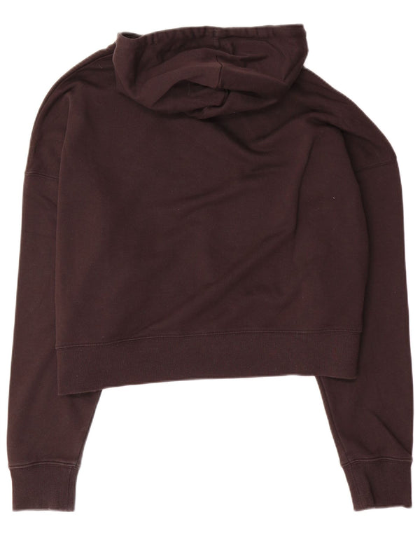 Puma Γυναικείο Crop Graphic Oversized Hoodie Jumper UK 18 XL μαύρο βαμβακερό