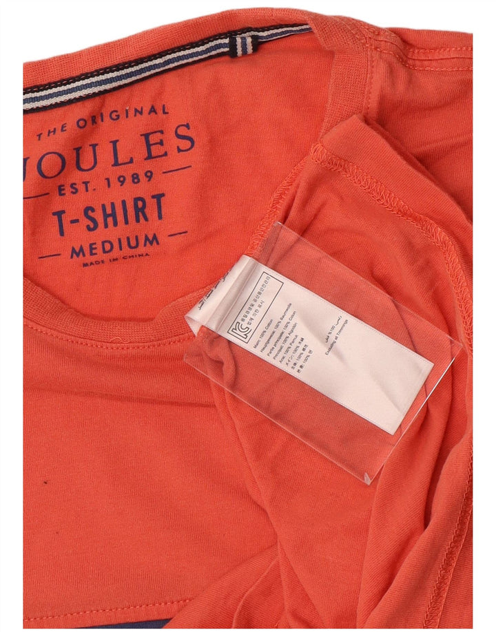 Ανδρικό T-Shirt Joules Τοπ μεσαίου πορτοκαλί χρώματος βαμβακερό