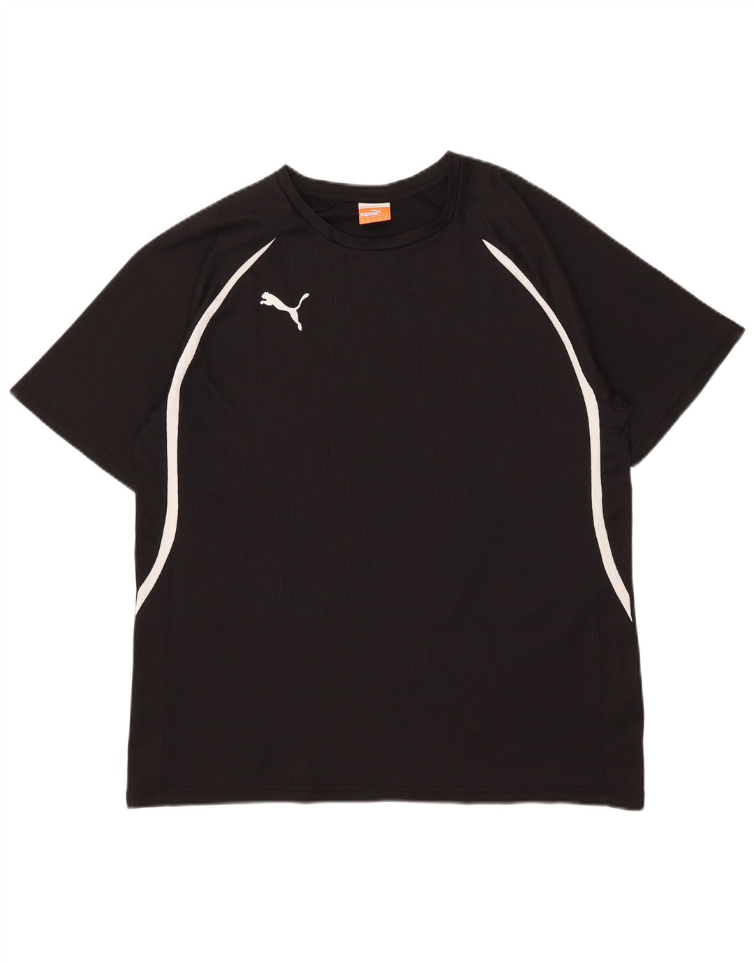 Ανδρικό γραφικό μπλουζάκι Puma Top Medium μαύρο ριγέ πολυεστέρα