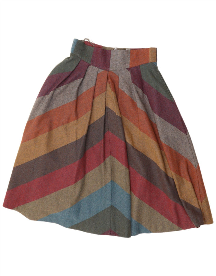 VINTAGE Γυναικεία φούστα σε γραμμή Α EU 40 Medium W30 Πολύχρωμη ριγέ