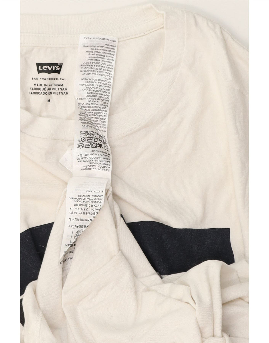 Ανδρικό γραφικό T-Shirt Levi's Top Μεσαίο λευκό βαμβακερό