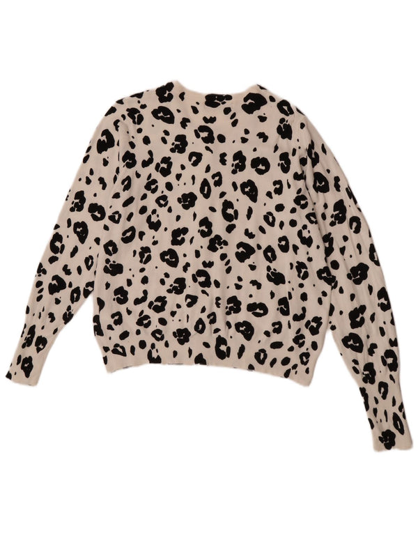 Marks & Spencer Γυναικεία ζακέτα πουλόβερ UK 16 Large White Animal Print