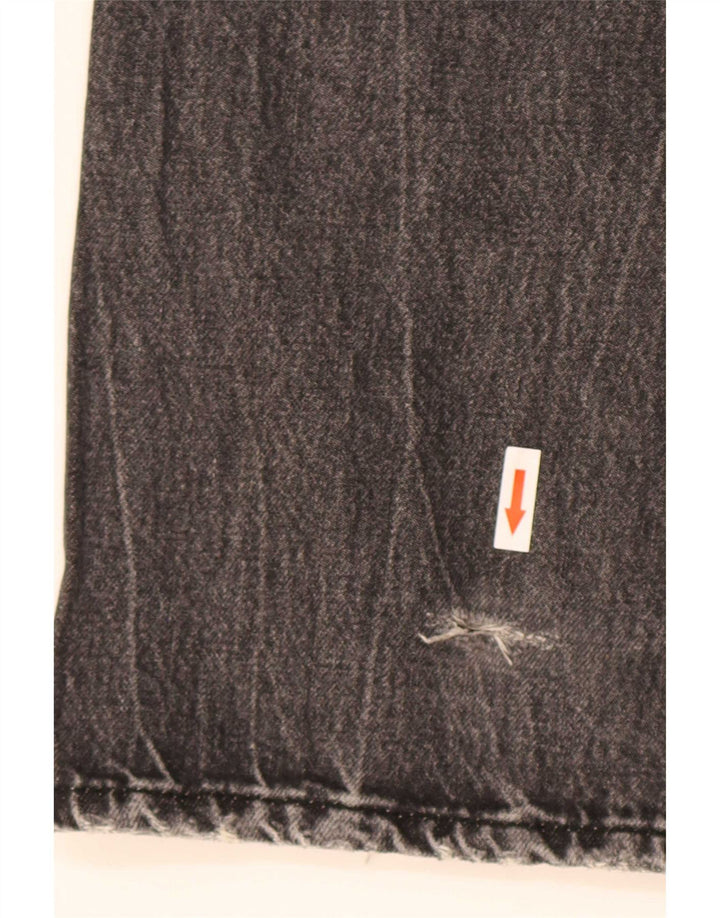 Zara Γυναικείο Straight Jeans EU 42 Large W32 L35 Γκρι βαμβακερό