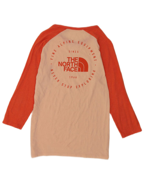 The North Face γυναικεία γραφικά τοπ 3/4 μανίκια UK 12 Medium Pink Colourblock