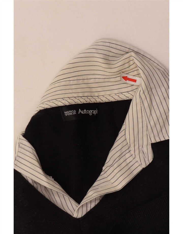 Ανδρικό πουλόβερ Marks & Spencer Autograph V-Neck Jumper Small Black