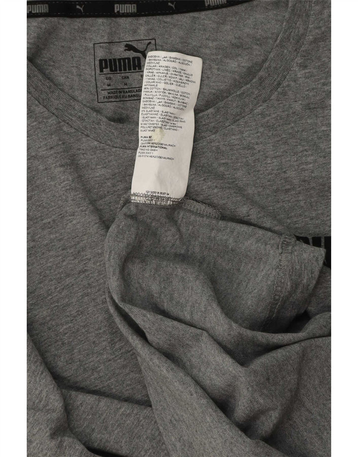 Ανδρικό T-Shirt Puma Τοπ μεσαίο γκρι βαμβακερό