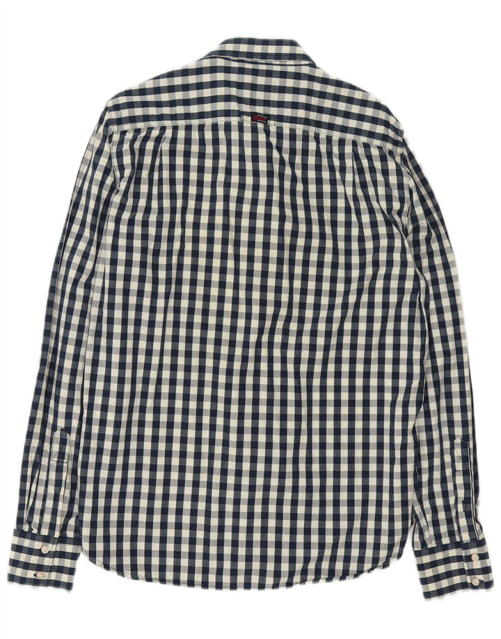 Ανδρικό πουκάμισο Superdry Μεγάλο Navy Blue Gingham Cotton