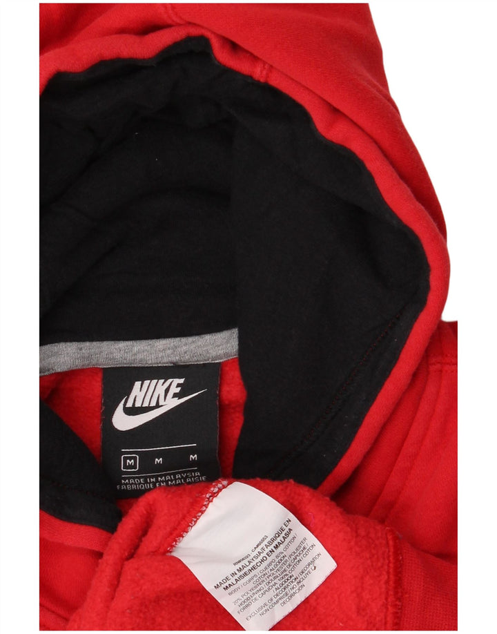 Ανδρικό γραφικό κουκούλα Nike, μεσαίο κόκκινο βαμβακερό
