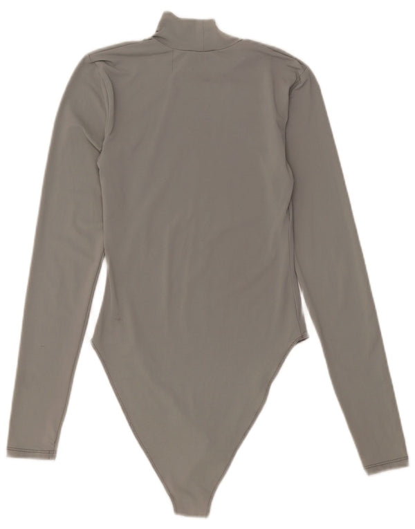 Zara γυναικείο μακρυμάνικο κορμάκι UK 12 Medium Grey Nylon