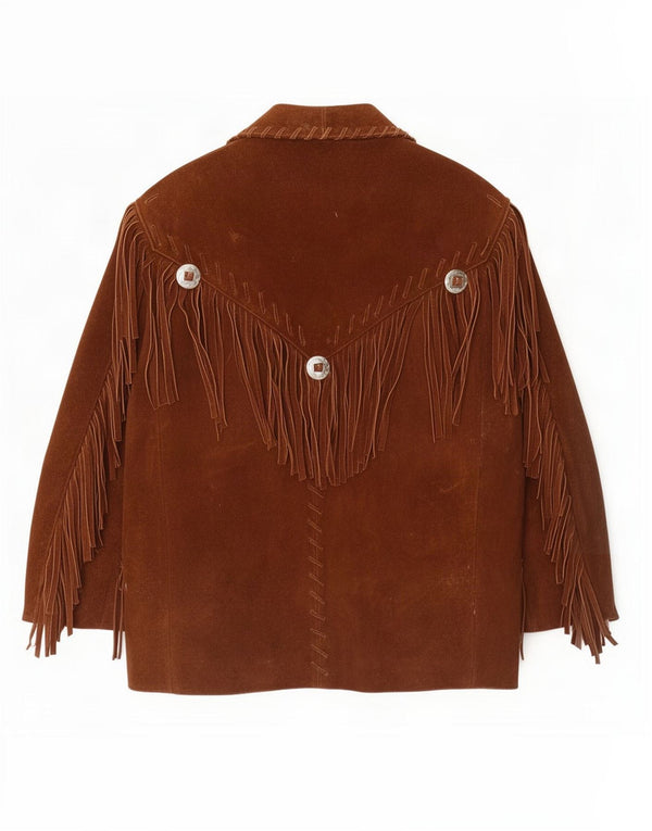 Vintage Ανδρικό 3/4 μανίκι Suede Jacket UK 38 Medium Brown Western