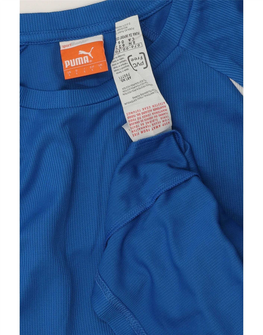 Puma Ανδρικό μακρυμάνικο μπλουζάκι μεγάλο μπλε ριγέ πολυεστέρα