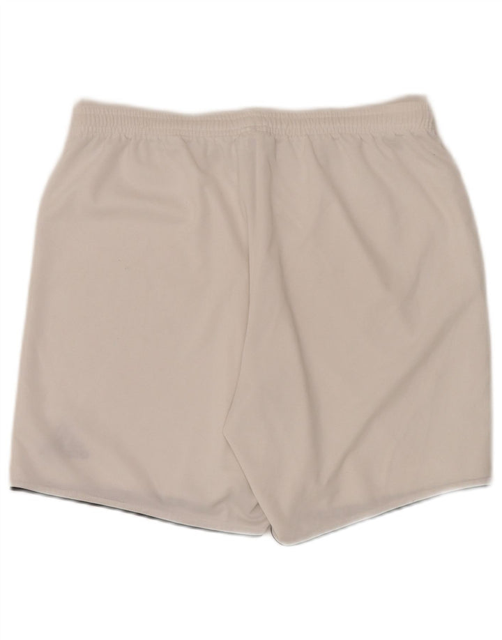 Ανδρικό αθλητικό σορτς ADIDAS Climalite από μεσαίο λευκό πολυεστέρα