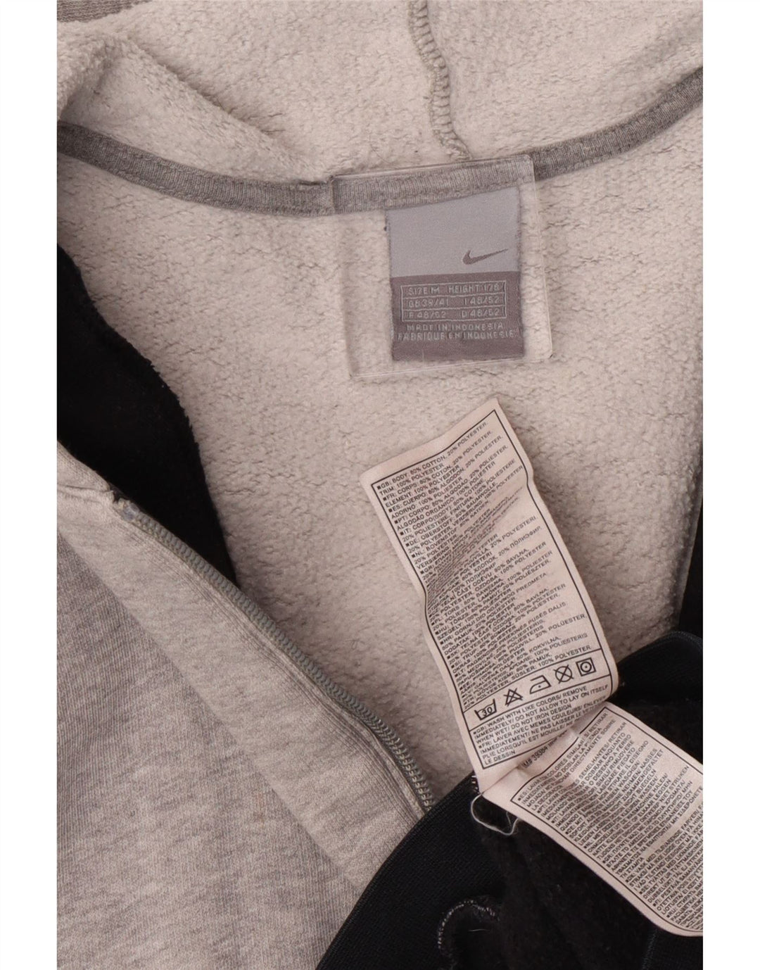 Ανδρικό πουλόβερ με κουκούλα με φερμουάρ Nike UK 39/41 Μεσαίο μαύρο χρώμα