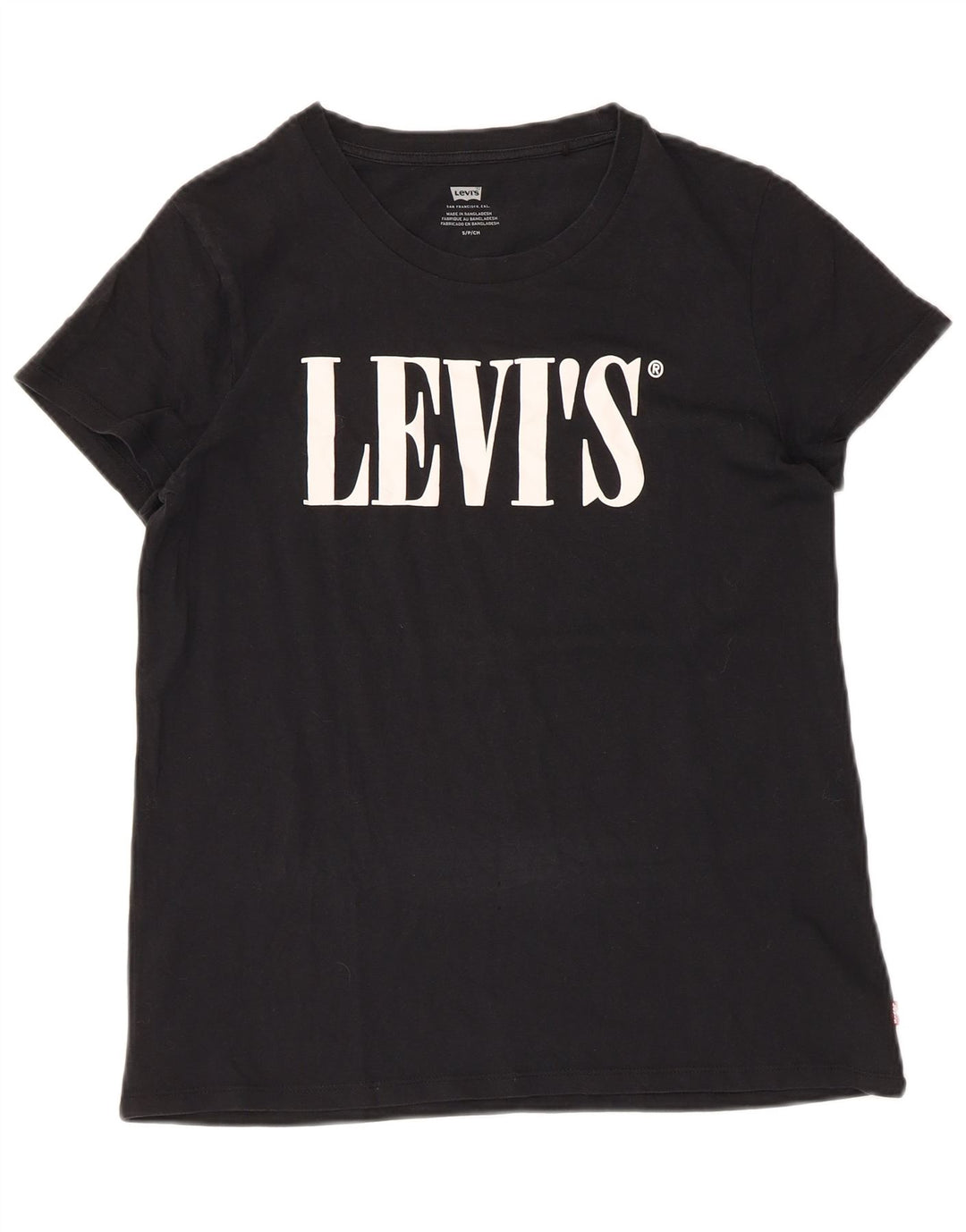 Γυναικείο γραφικό T-Shirt Levi's Top UK 10 Small Black